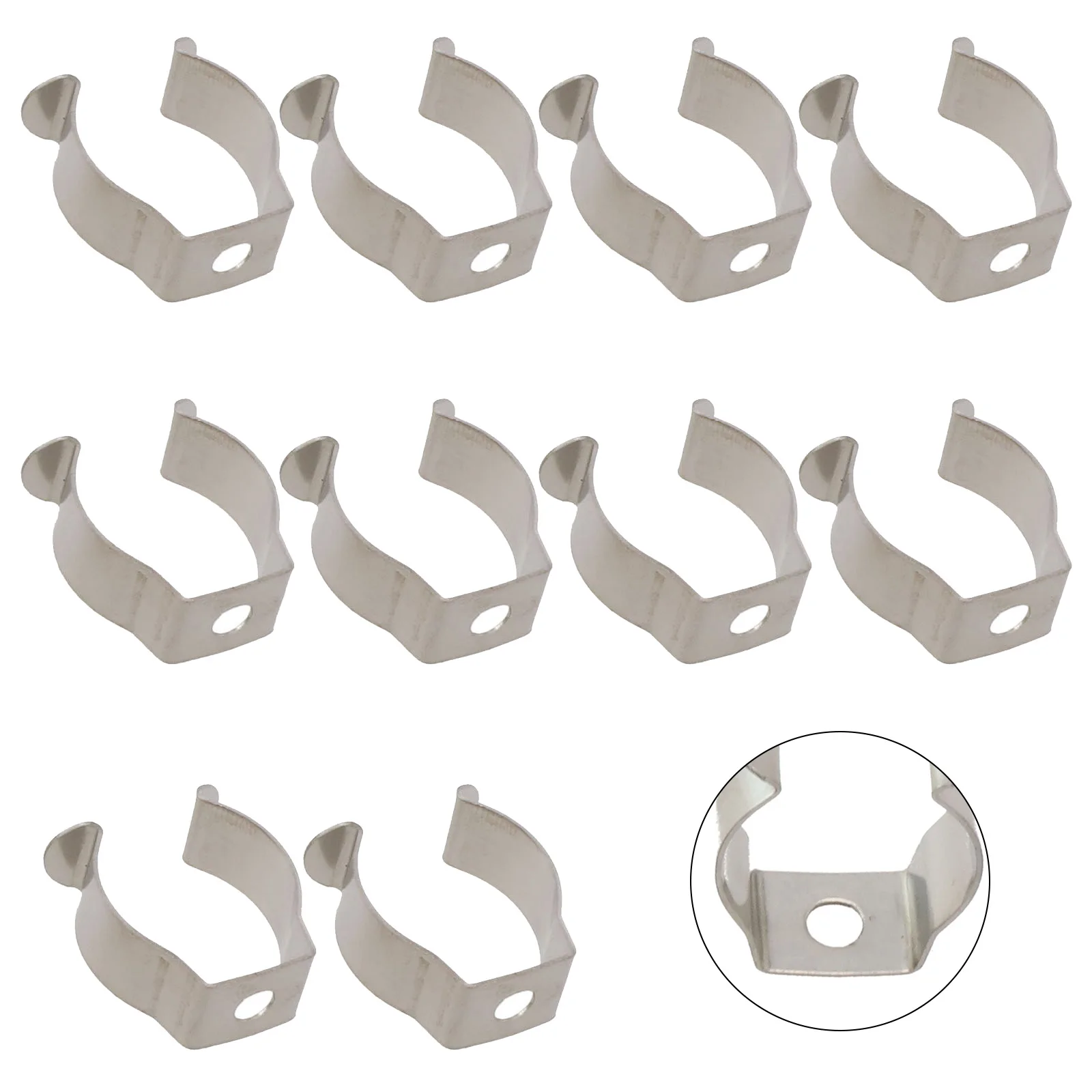 10pcs Spring Terry Clips Stainless Steel Narrow Base Tools 6mm-28mm Heavy Duty Tools Storage Hangers For Garages Sheds Hardwares