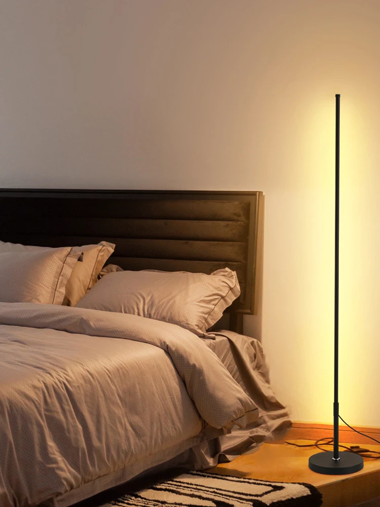 Floor Lamp Simple Nordic LED Living Room Vertical Bedroom Bedside Sofa Corner Study Feeding Atmosphere