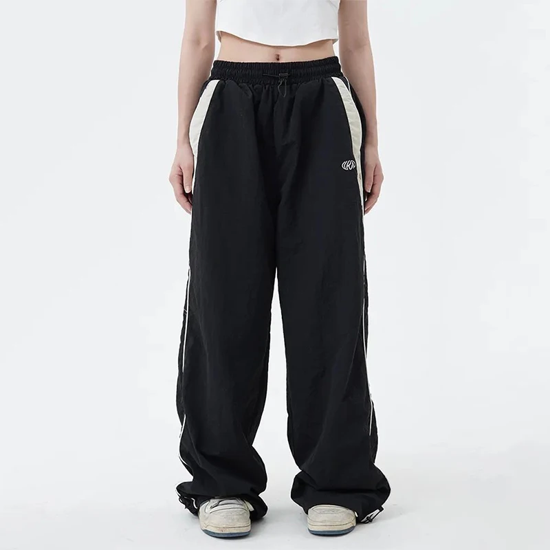 Y2K Pants Women Vintage Street Distressed Wash Women Clothing Casual Wide Leg High WaistedWoman Pants