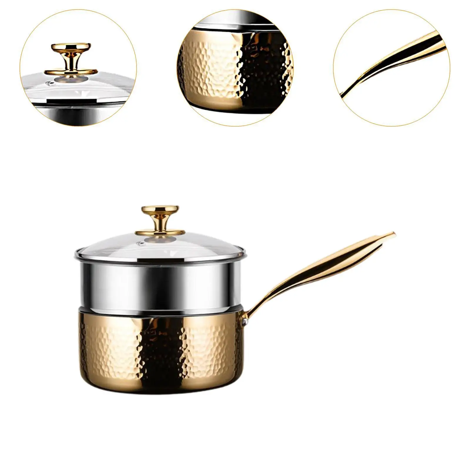 Saucepan with Lid Pasta Cookware Ergonomic Handle Deep Frying Pot Milk Soup Pan Saucepan with Lid Pasta Cookware Ergonomic Handle Deep Frying Pot Milk Soup Pan