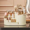 360° Rotatable Cosmetic Organizer Lipstick, Makeup Brush Organizer, Desktop Cosmetic Display Cabinet Suitable for Living Room, 2