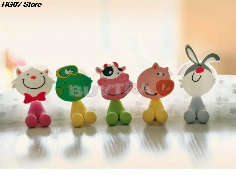 1PC Animal Cute Cartoon Animals Suction Cup Toothbrush Holder Bathroom Accessories Set Wall Suction Holder Tool