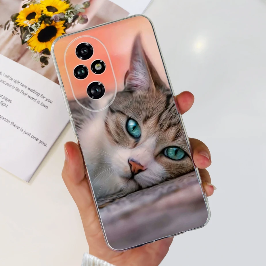Cute Cat & Butterfly Painted Soft Silicone Phone Case -