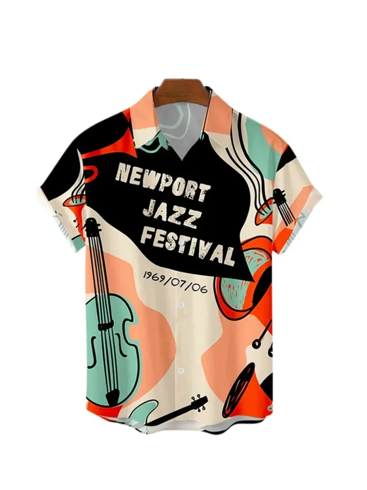 

2023 Summer Mens Hawaiian Shirt Hawaii Short Sleeve Tops Oversized Anime Pattern Floral Solid Color Dazn Male Clothing Hot Sale