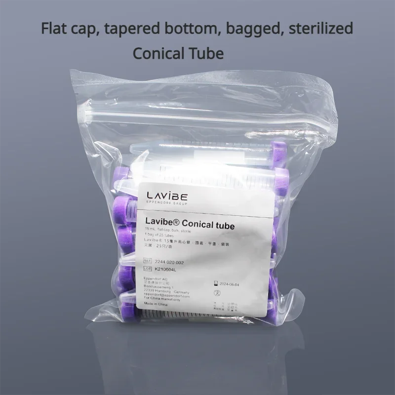 Eppendorf Lavibe 15ml Centrifuge Tubes with Flat Cap and Conical Bottom In Paper Rack/bag Sterilized Micro Conical Tube