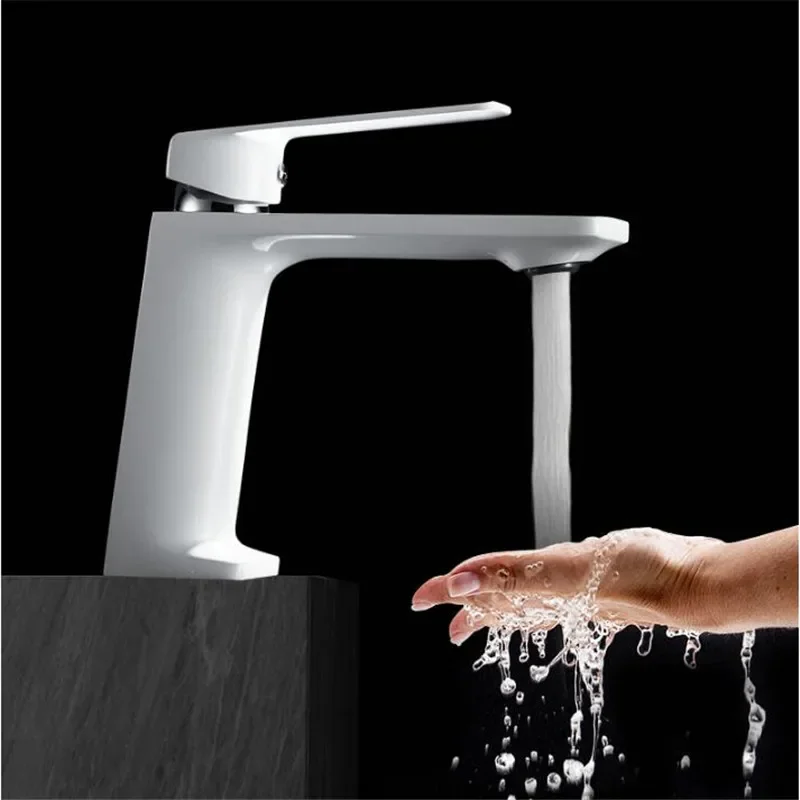 Description Picture 3 of itemGold White  Bathroom Faucet Basin Mixer Tap Black Wash Hot & Cold Waterfall Brass New Arrivals