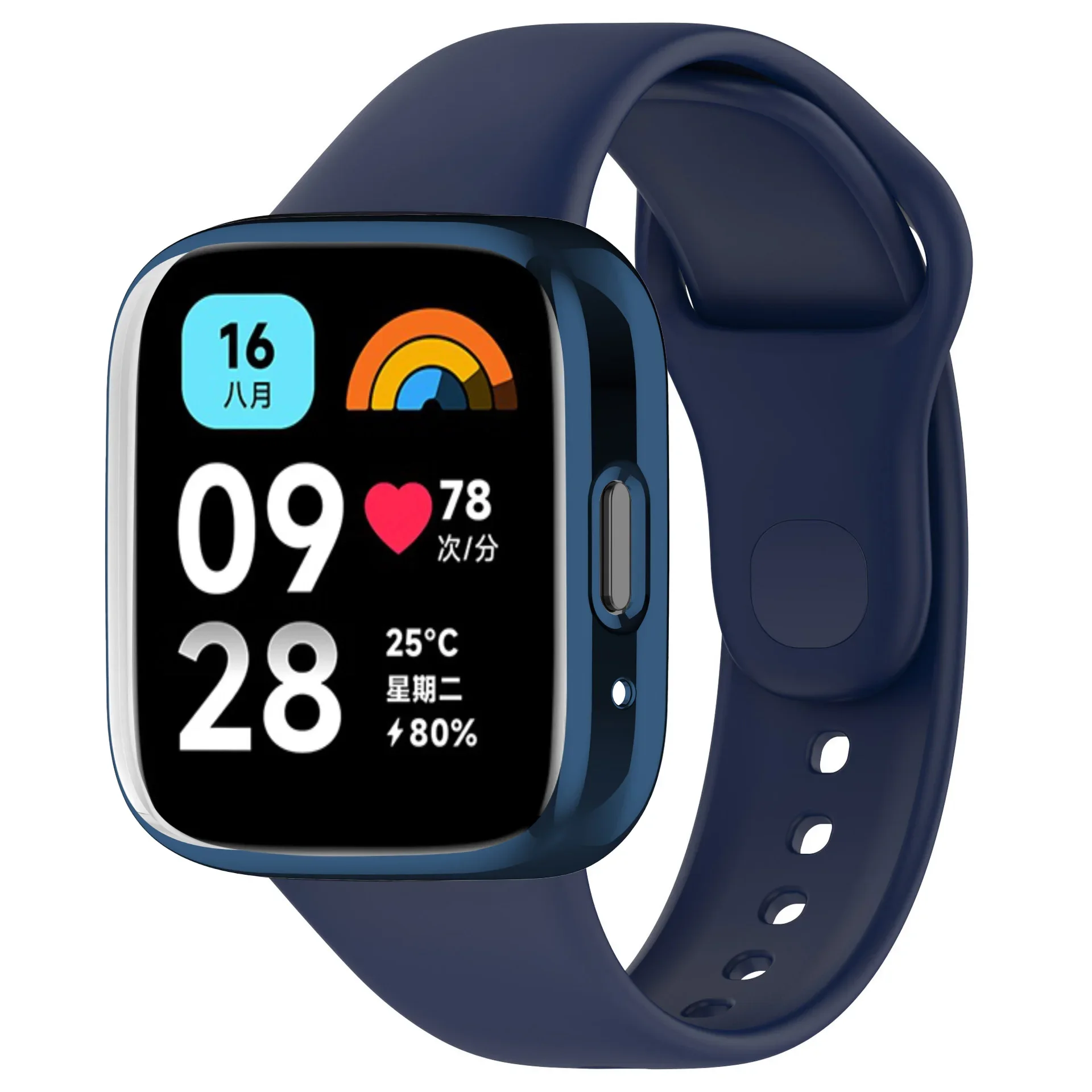 Soft Silicone Strap and Screen Protector Case for Smartwatch Replacement Wristband Accessories