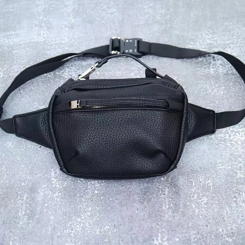 

22SS TOP ALYX 1017 9SM Men Women Adjustable Functional Leather Metal bags Zipper 1:1 High Quality ALYX Backpack bags