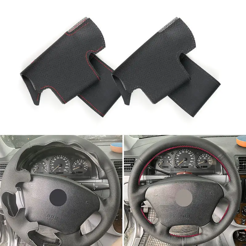 Für Mercedes Benz M Klasse W163 ml230 270 320 350 430 500 1997 Auto Innen zubehör Lenkrad abdeckung Mikro faser Leder verkleidung