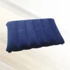 Inflatable Travel Neck Pillow Outdoor PVC Flocking Pillows Mattress Blue Inflation Cushion 5