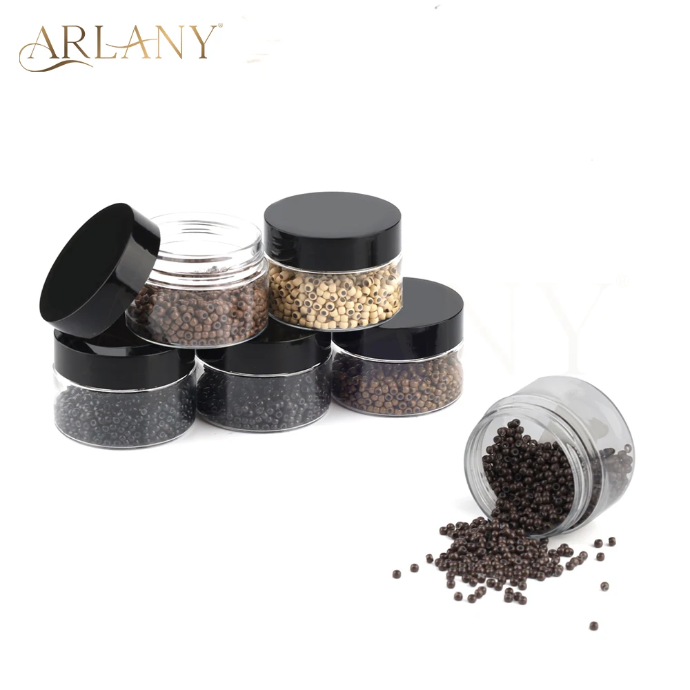 ARLANY 1000개 3.0mm 구리 나노 링 비즈, 실리콘 강력 접착 나노 링 비..
