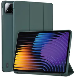 Durable Silicone Tablet Case with Auto Sleep/Wake Function for MiPad 6 6Pro 11in (Dark Green)