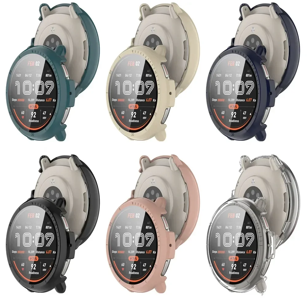 Apple Watch Screen Protector Watch Screen Protector Case Watch Screen Protector Watch Case Watch Protective Case Watch Cover Watch Protective Cover TPU Protective Case Bumper Protective Case TPU/PC Case for Amazfit Active 2 Smartwatch