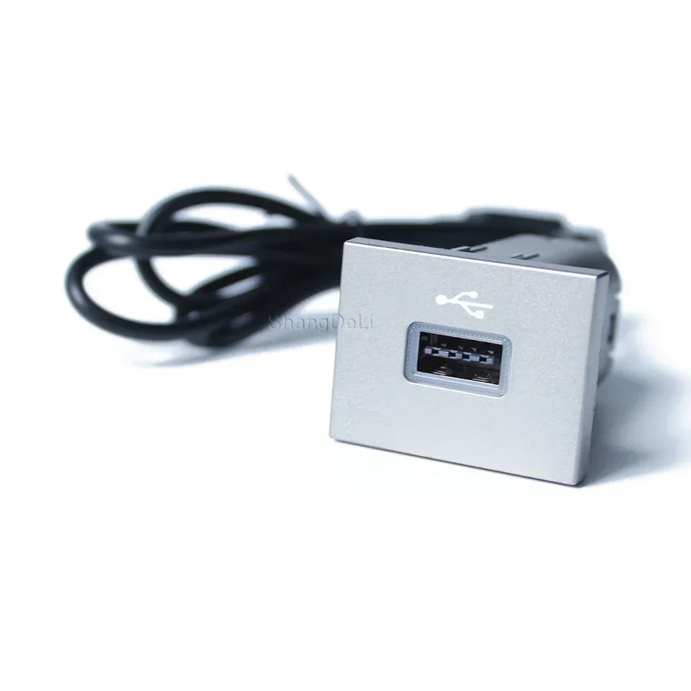 자동차 블랙/실버 USB 입력 어댑터 오디오 라디오 u 디스크 플래시 소켓 인터페이스 케이블 포드 포커스 2 Mk2 2009-2011 액세서리