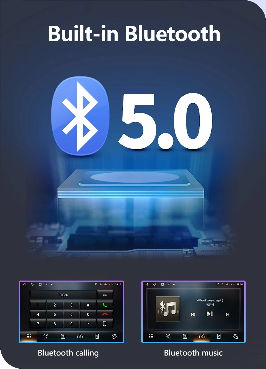 CARNAVI 2 Din Car Radio GPS Android 7" Carplay For Volkswagen Nissan