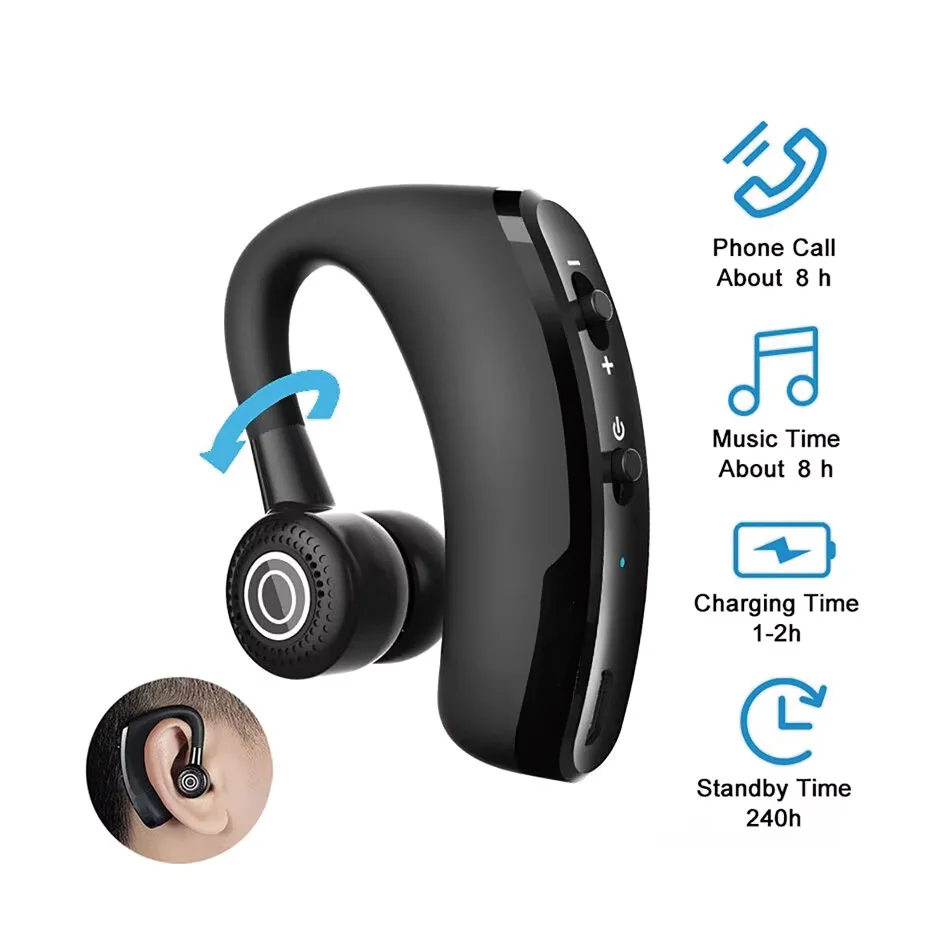 Ear-hook wireless Bluetooth headset, ideal for business calls, mini single-ear wireless Bluetooth earpiece S588415ea3e1d4457839e1252bae8eb884
