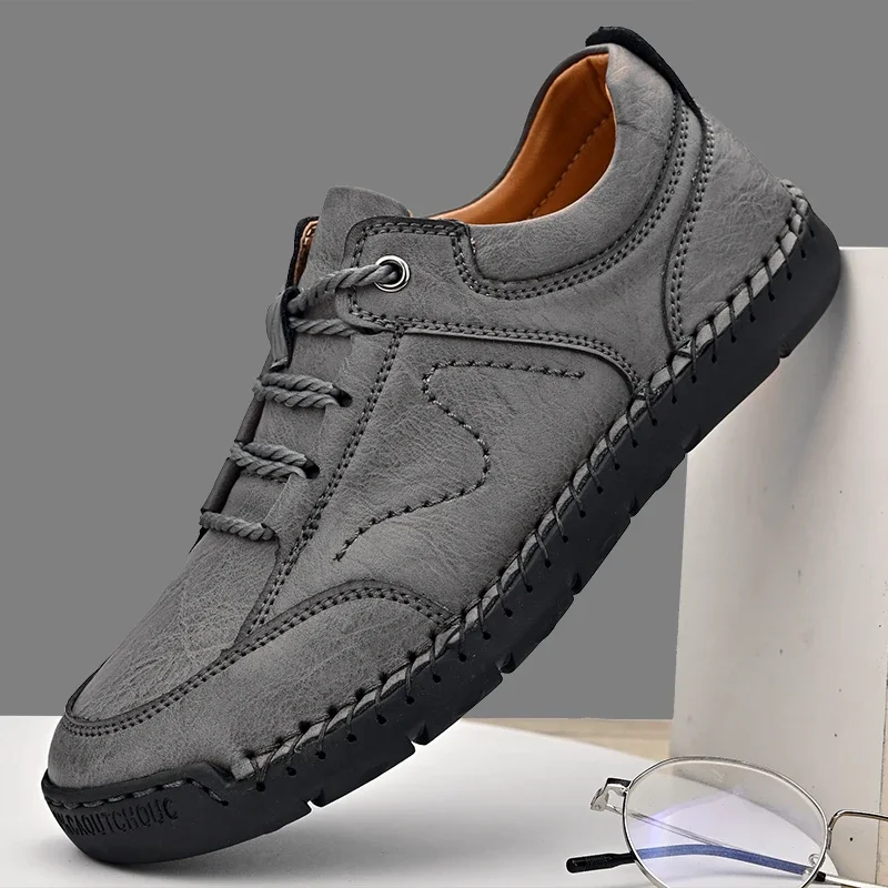 Men's Driving Shoes Men's Handmade Loafers Fashion Men's Shoes Outdoor Breathable Casual Shoes Moccasins Large Size Sneakers