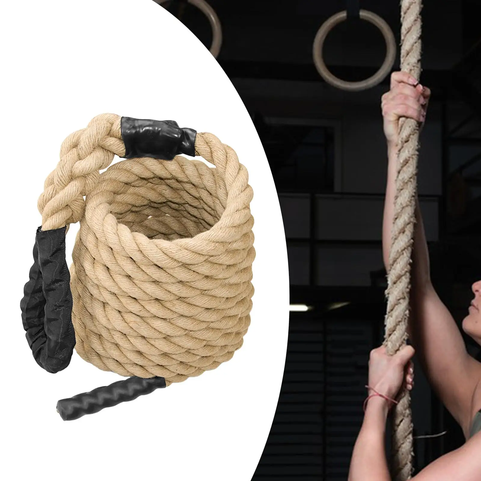 Gym Climbing Rope Workout Rope for Adults Battle Strength Training Jute Fitness for Working Out Indoor Outdoor