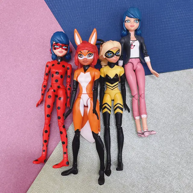 [Defect] 13cm Height Ladybug Doll Toy Multi-joint Movable Children Play House Dress Up Toys 1