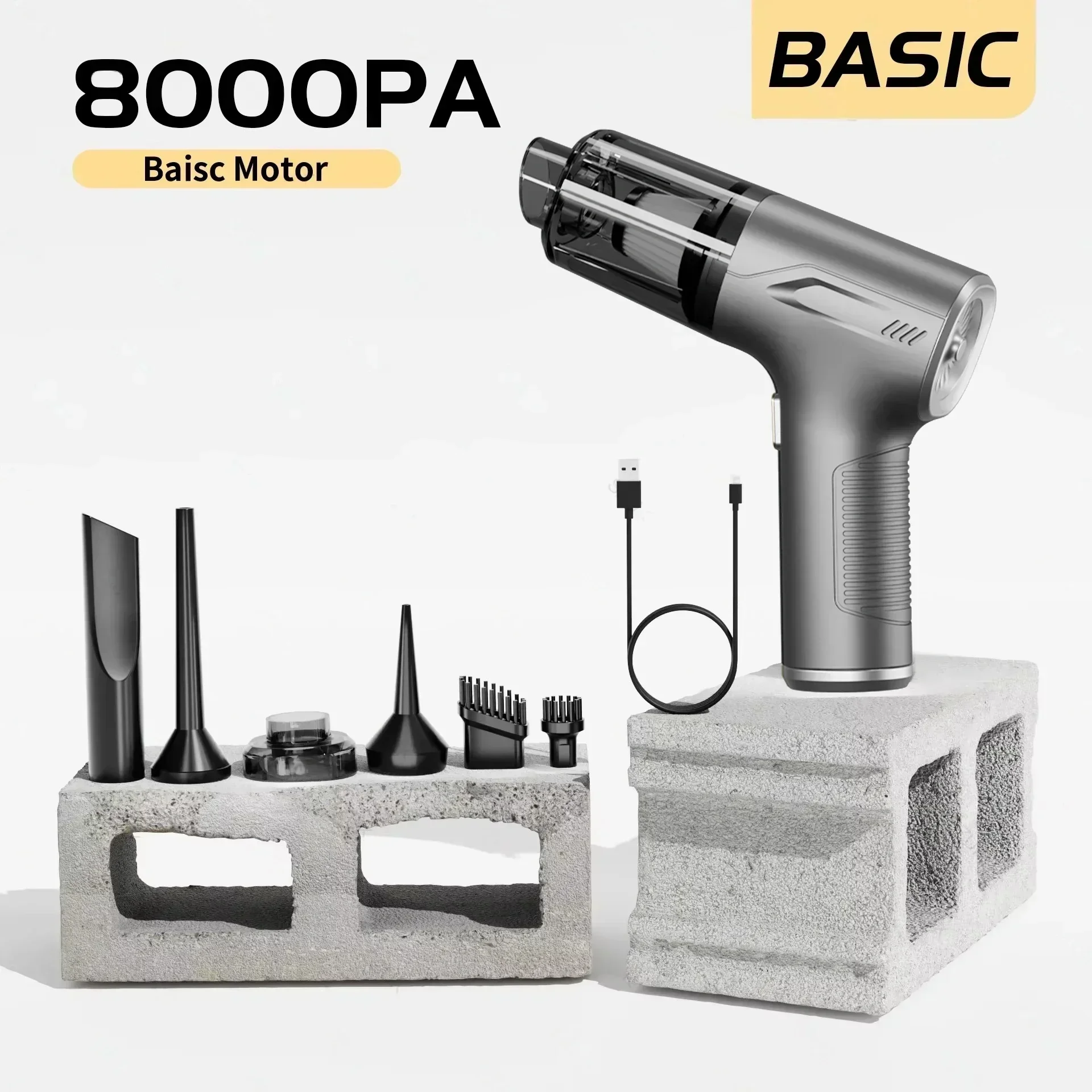 CENRR 98000PA مكنسة كهربائية صغيرة قوية للسيارة مك...