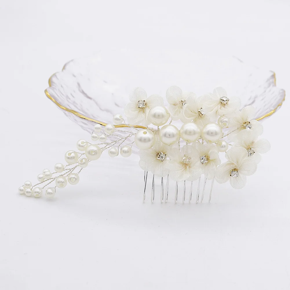 S58843dddbe9c4fe185d7c4fc633b4e3a1 Bridal Wedding Hair Accessories Crystal gold Silver Color Hair Combs for Women Bride Headpiece Party Jewelry Bridesmaid Gift Mallzona