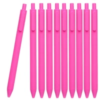 10 Pcs Hot Pink Retractable Gel Pens for Pink Ribbon Breast Cancer Awareness Campaign Journaling Office Supplies 1