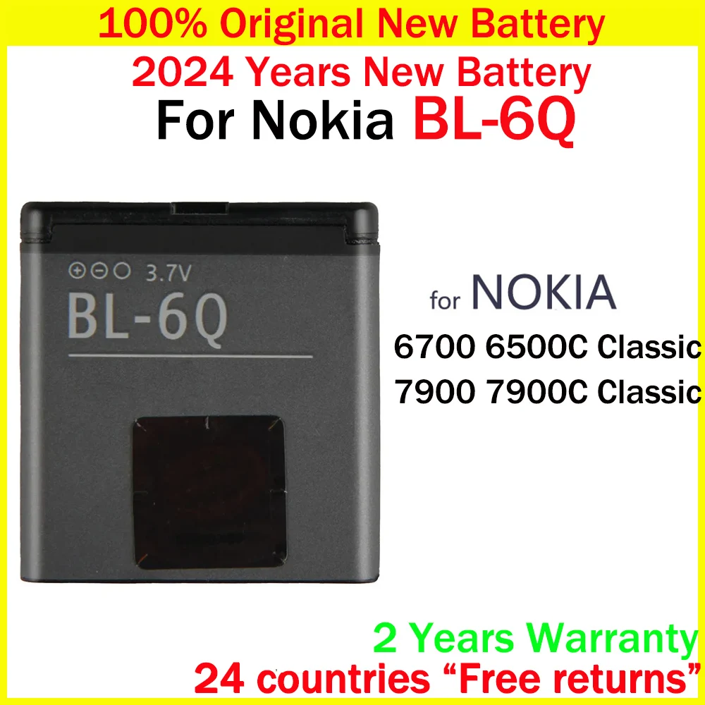 

New Original Battery BL-6Q BL 6Q BL6Q 970mAh Rechargeable Battery For Nokia Nokia 6700 Classic, 6700C Replacement Battery