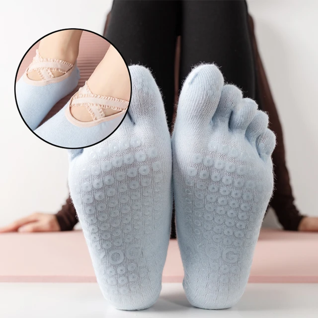 Calcetines Antideslizantes De Silicona Para Mujer, Medias Deportivas  Cálidas Para Pilates, Baile, Gimnasio, Yoga, Otoño E Invierno - Calcetines  Deportivos - AliExpress