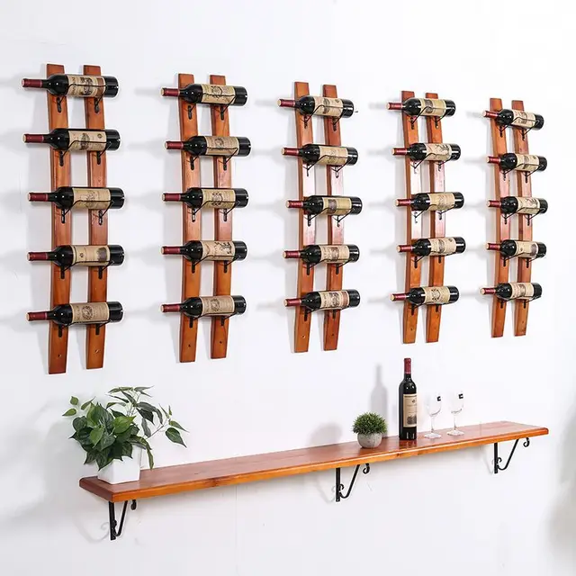 Wooden Wall Red Wine Holders Wooden Wall Red Wine Holders