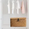 Handmade Wicker Woven Storage Box Rattan Storage Finishing Basket with Lid Sundry Bath Cosmetic Towel Container Laundry Basket 4