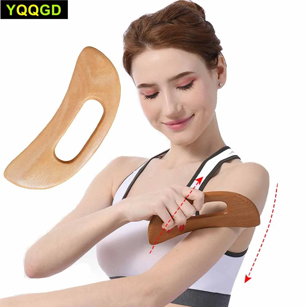 lymphatic drainage massager wooden gua sha tool for body manual massage scraper for anti cellulite and relieve muscle fatigue Wooden Gua Sha Tool Scraping Board Massage Tool Slimming Guasha Massage Board Gua Sha Scraper Body Massage Therapy Tool