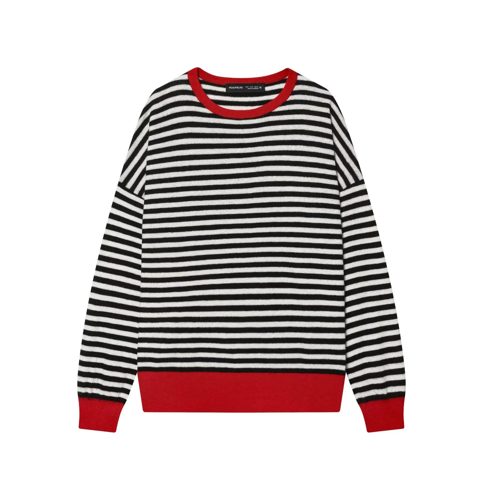 Chic Autumn Winter Knitted Pullover Women Vintage Stripe Sweater Fashion Casual Long Sleeve Female Elegant Knitwear Top
