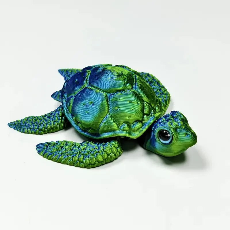 Nouveau modèle de tortue imprimé en 3D, articulations mobiles, Collection créative, décoration de bureau, artisanat fait à la main, cadeau de vacances pour modèles d'anime