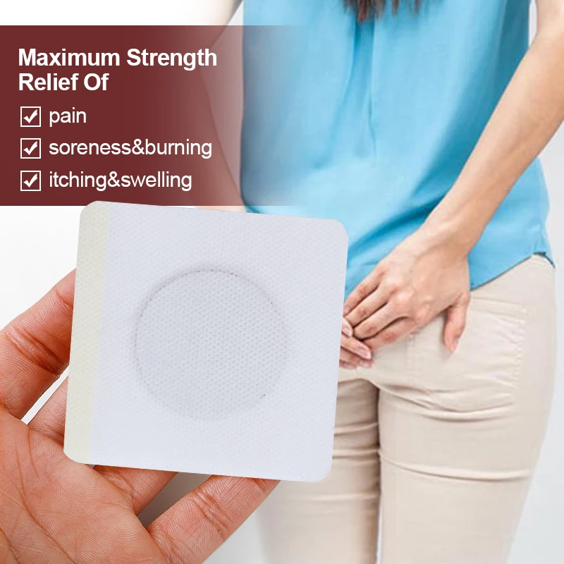Sumifun Hemorrhoids Patch Remove Anal Fissure Anus Bleeding Pain Relief Care Internal External Mixed Piles Plaster 6Pcs/box