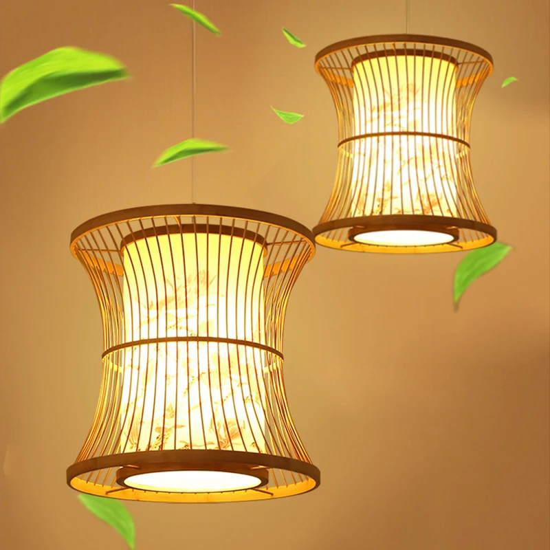 

ARTURESTHOME Bamboo Chandelier, Rustic Wabi-sabi Style, Handmade Nanzhu Lamps, Restaurant Hotel Bar Decorative Ceiling Lamps