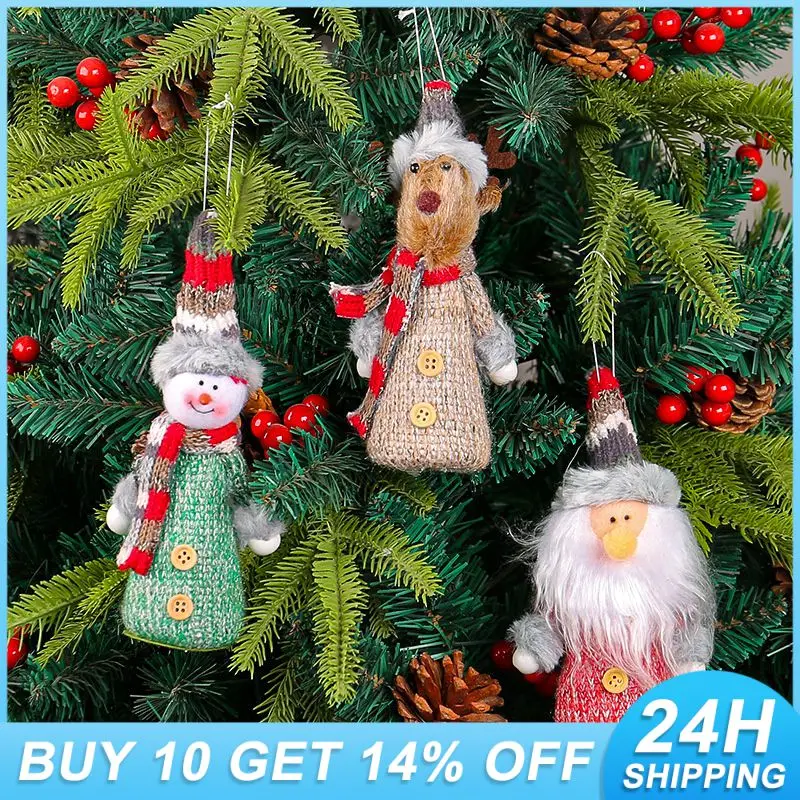 

Вязаная кукла, прочные декоративные праздничные украшения, Рождественский Шарм, изысканный стиль, рождественский подарок, кукла, подвески, вязаный кулон