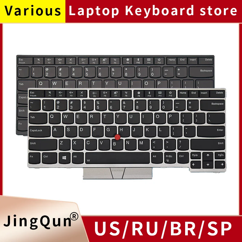 Eua Russo do Teclado do Portátil para Lenovo Thinkpad E480 L480 L380 T480s L390 L490 T490 E495 s2 T14 E485 E490 T495 R480 01yp320