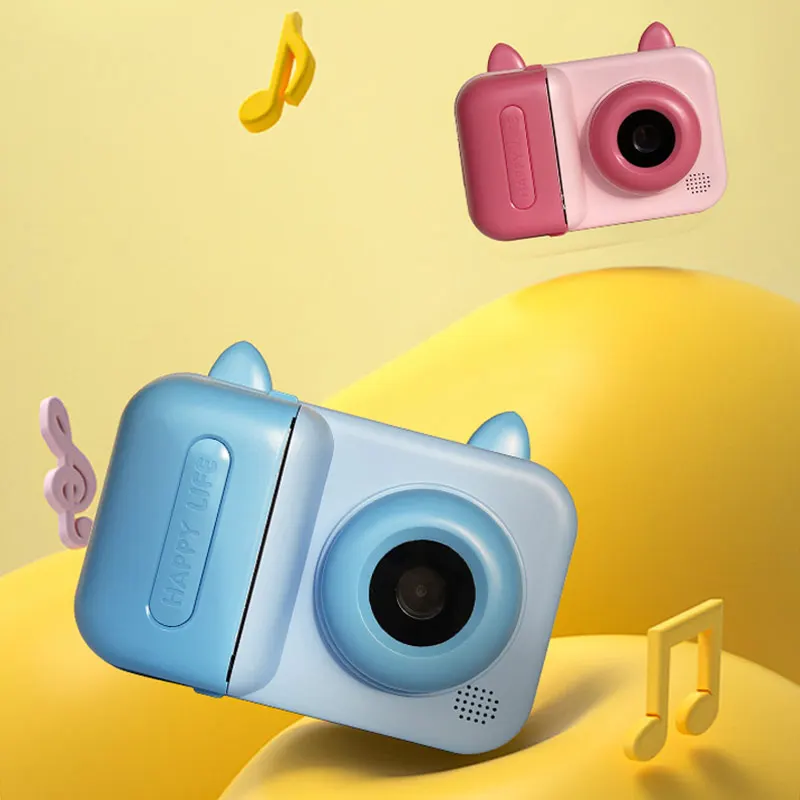 Instant Print Camera , Digital Photo Printer with High Refractive Polymer Lens , USB Rechargeable , Great Tool for Developing
