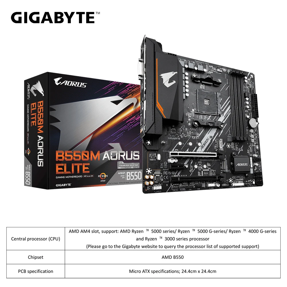 AMD Ryzen 5 5600G GIGABYTE B550M AORUS ELITE and 32G(16x2) DDR4 