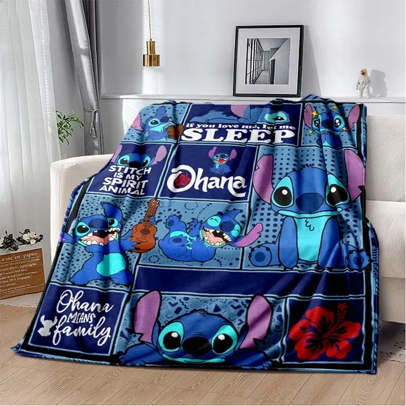 thumbnail image 1 of Manta de franela con patrón de puntadas de Disney, manta de forro polar, regalo para niños y adultos, sofá, ropa de cama, regalos para niños, 1 of 5
