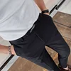 Black White Embroidered Business Formal Pants Men Korean Style Slim Office Social Suit Pants High Quality Streetwear Ankle Pants 3