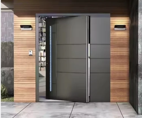 DS American modern style front security door long handle pivot door high standard security entrance door 2