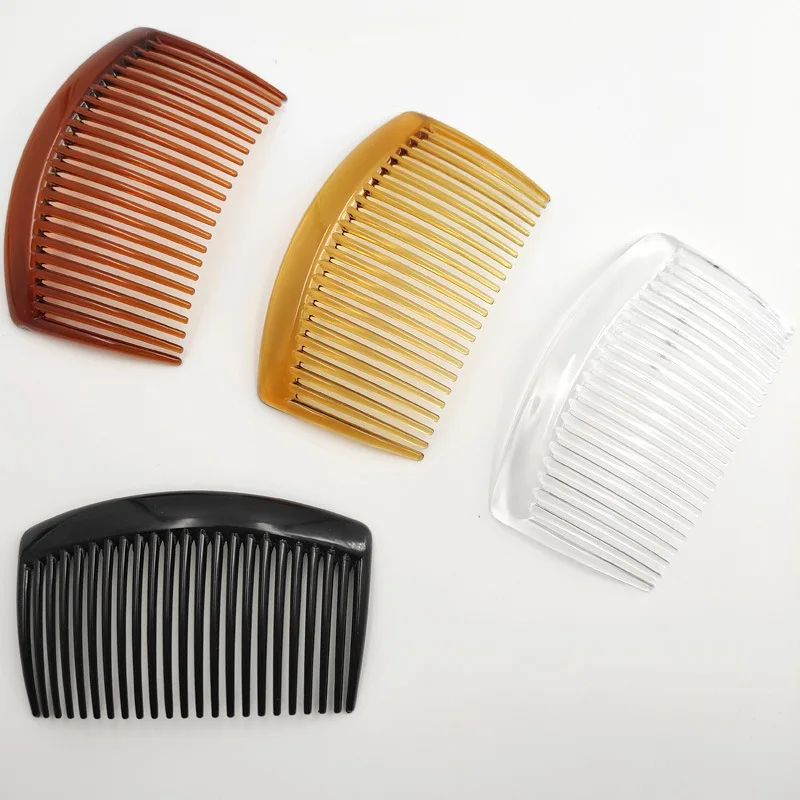 

20 PCS 82x50mm Simple Plastic Hair Combs Transparent Black Brown Bangs Combs For Diy Jewelry Making Accessories