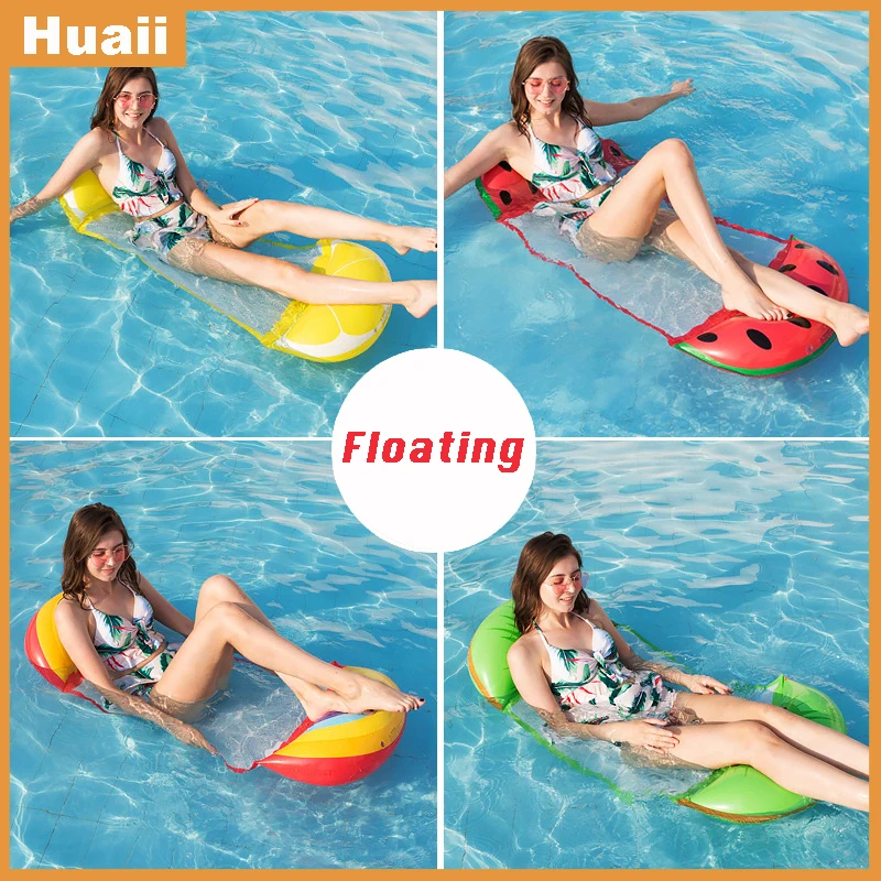 

Summer Water Hammock Recliner Inflatable Floating Swimming Mattress Sea Swimming Ring Pool Party Toy Lounge Bed For Swimming