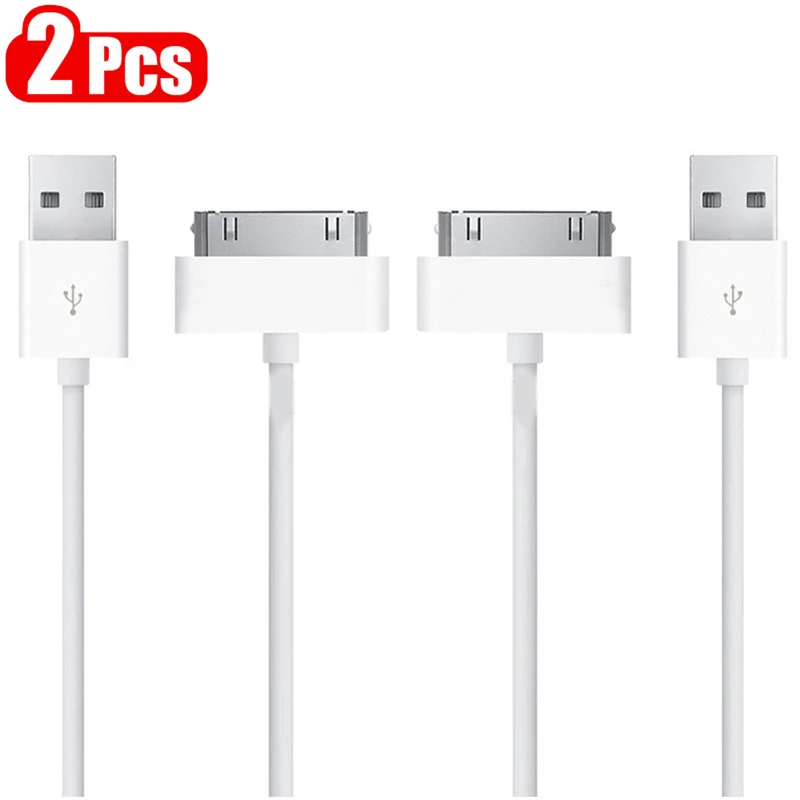 2 PCS USB Data Cable Wire Fast Charging For Apple iPhone 4 s 4s