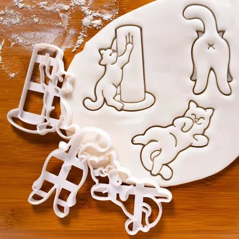 

3pcs Easter Cookie Embosser Mold Easter Eggs Bunny Fondant Icing Biscuit Cutting Die Set Easter Party Baking Cake Decoation Tool
