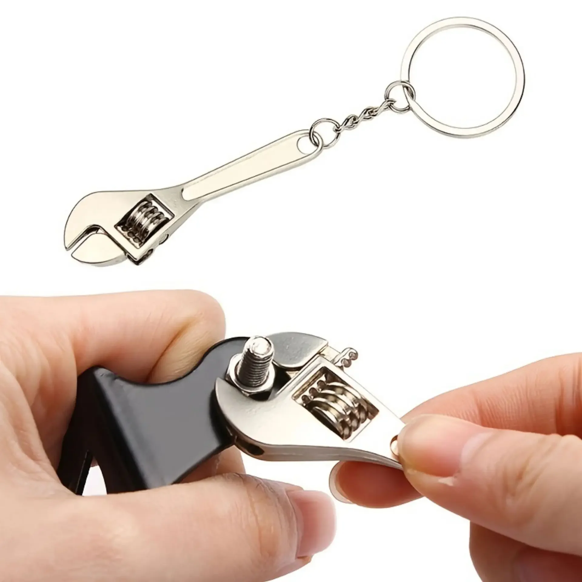 Keychain Tool Mini Wrench Spanner for Men Imitation Tool Gift Pendant