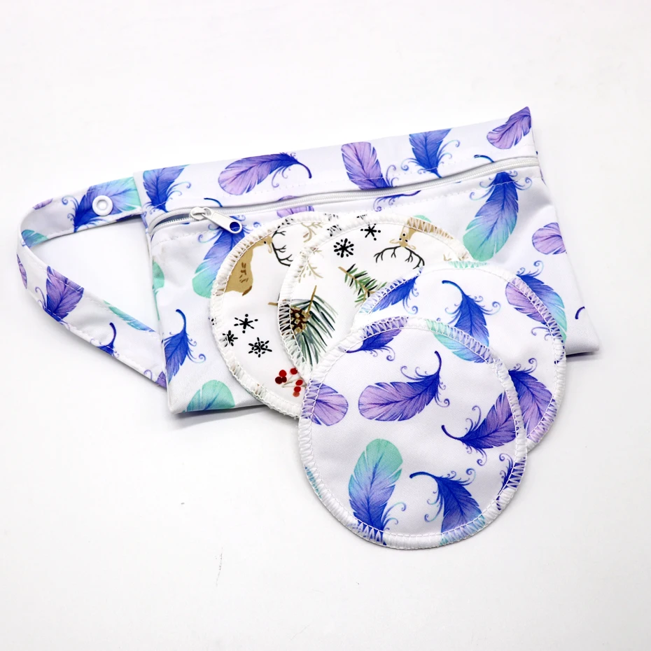 Leakproof Breast Pads for Breastfeeding Ultra Absorbent Nursing Pads with Wet Bag - Keep You Dry and Fresh Comfortable 4