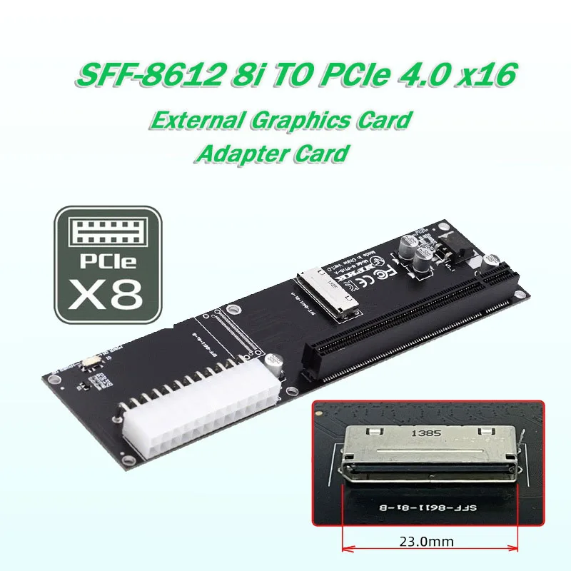 New PCIe 4.0 OCuLink To PCI-E X16 EGPU Adapter For NUC/ITX/STX/Notebook M.2 NVMe/OcuLink Laptop External Graphics Cards GPU Dock - 7 - View #3