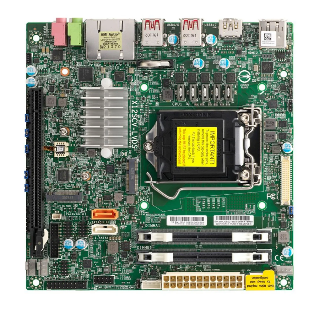 X12SCV-LVDS Server Motherboard For Supermicro ITX NAS SODIMM Support W-1200 High Quality 8 X12SCV-LVDS Server Motherboard For Supermicro ITX NAS SODIMM Support W-1200 High Quality - Image 6